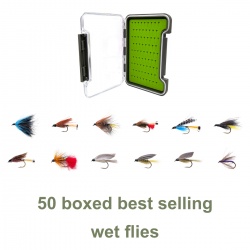 50 Assorted Boxed Wet Flies